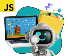 Язык программирования JavaScript + AI. Проектное обучение + геймификация + AI-помощники - КИБЕРшкола программирования для детей, компьютерные курсы для школьников, начинающих и подростков - KIBERone г. Верхняя Пышма